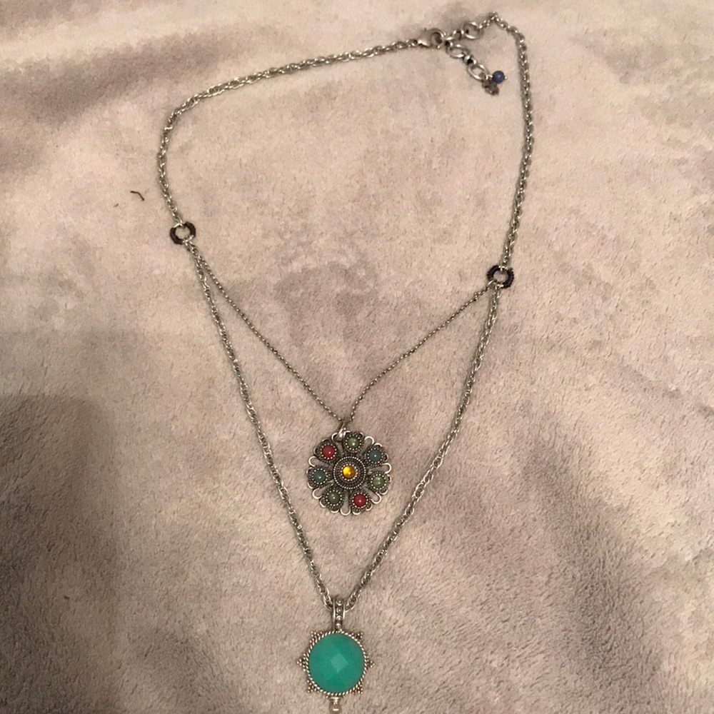 Lucky brand teal stone necklace
